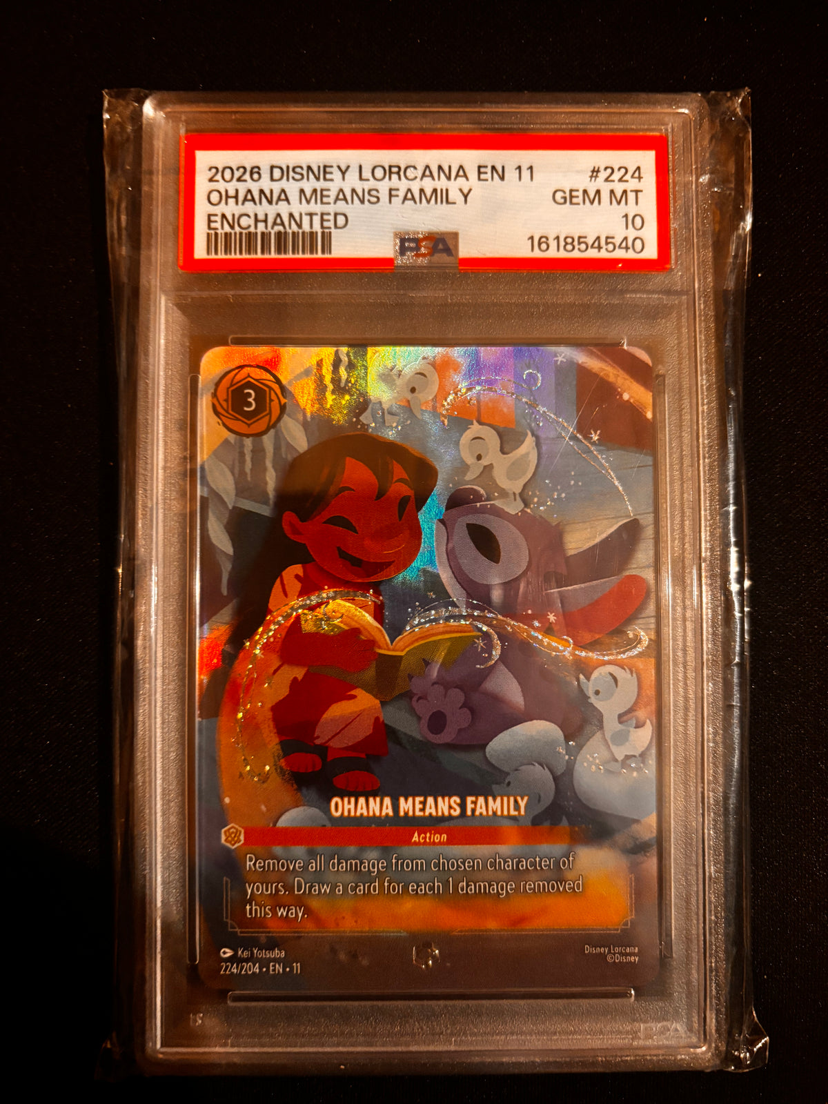 OHANA MEANS FAMILY -ENCHANTED-PSA 10