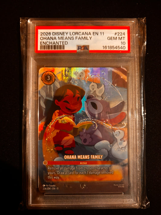 OHANA MEANS FAMILY -ENCHANTED-PSA 10