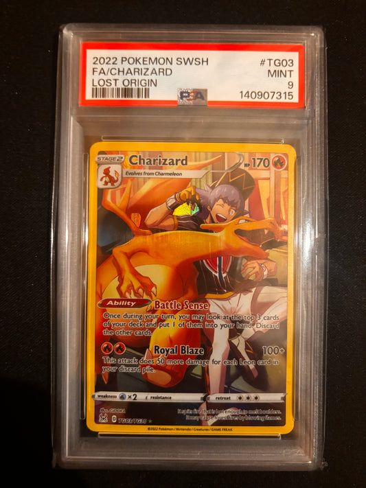Pokémon Sword & Shield—Lost Origin FA/Charizard - PSA 9